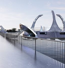 迪拜科幻浮桥